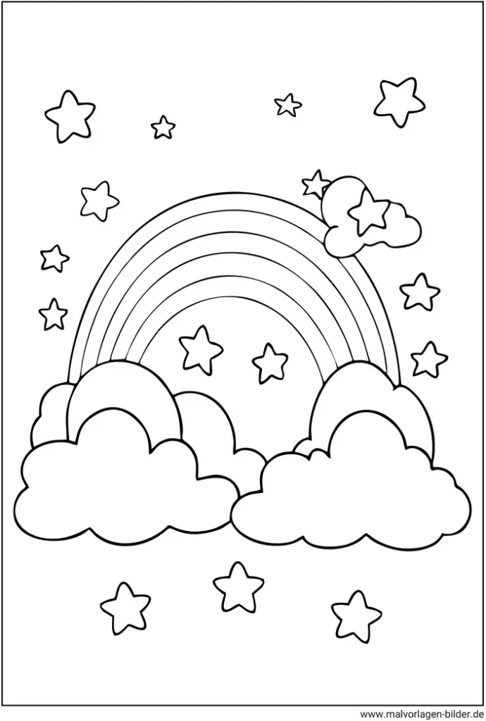regenbogen-ausmalvorlage-mit-wolken-und-sternen