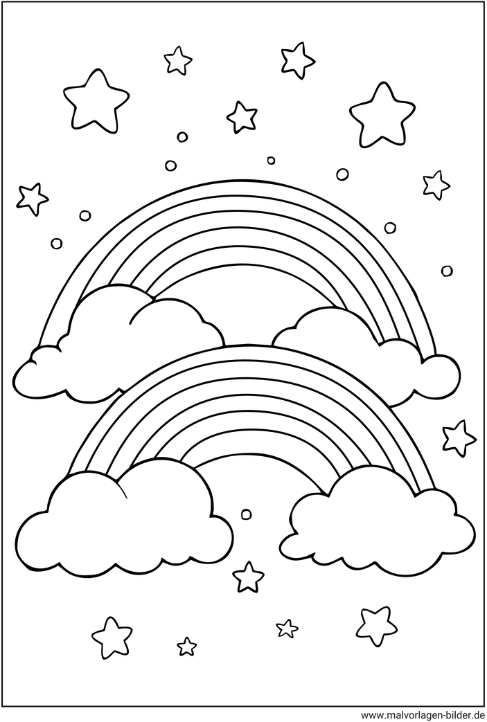 regenbogen-und-sterne-ausmalvorlage