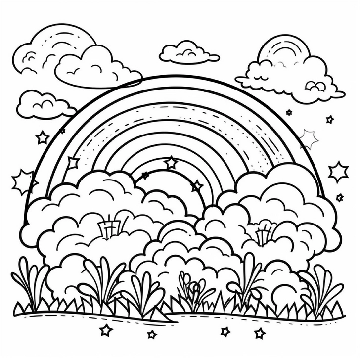 regenbogen-und-wolken-mit-pflanzen