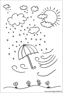 regenschirm-wetter-szene-ausmalvorlage