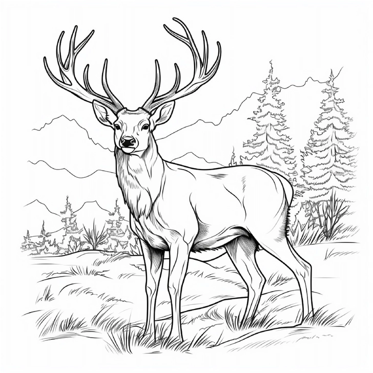 reh-im-wald-ausmalvorlage-fuer-kinder