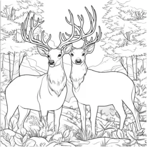 rehe-im-wald-zum-ausmalen