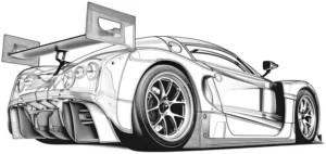 rennwagen-mit-spoiler-ausmalbild