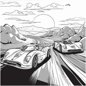 rennwagen-vor-sonnenuntergang
