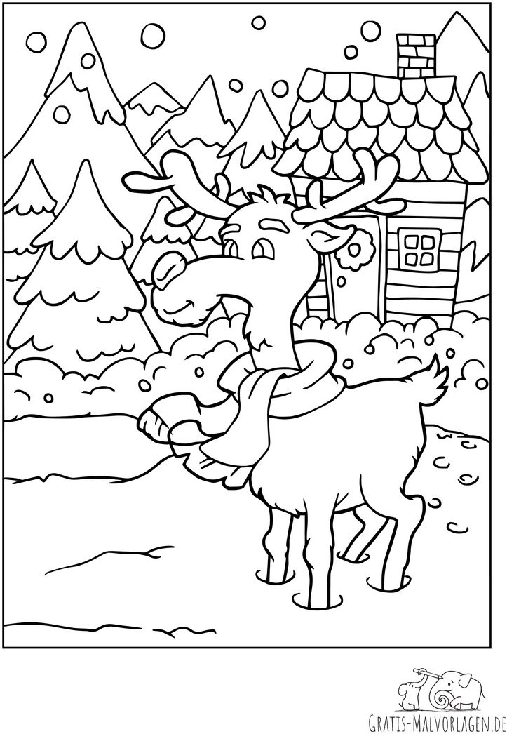 rentier-mit-schal-in-winterlandschaft