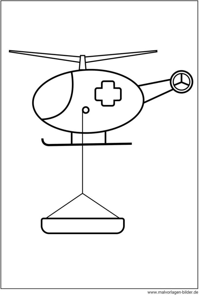 rettungshubschrauber-ausmalvorlage