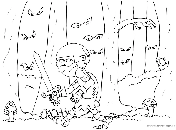 ritter-im-wald-abenteuer-malen