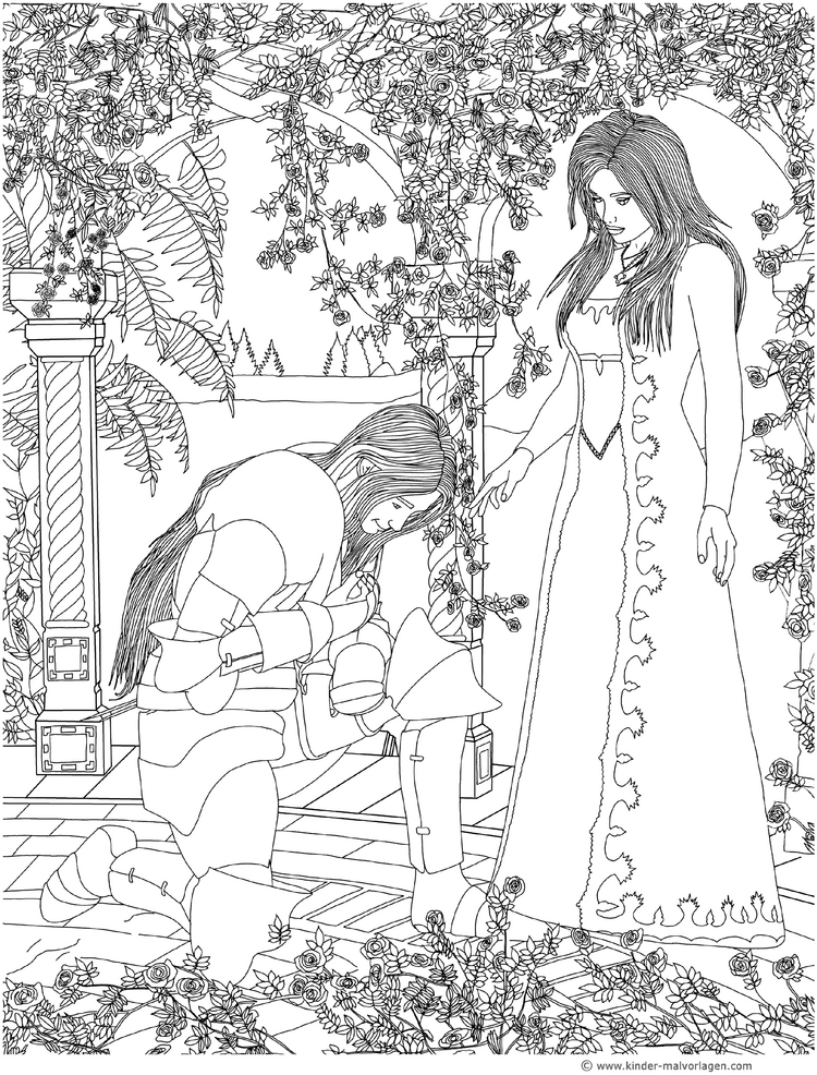 ritter-und-prinzessin-unter-bluetenbogen