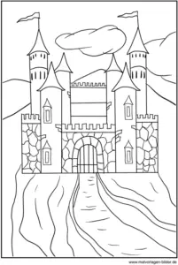 ritterburg-ausmalbild-malvorlage