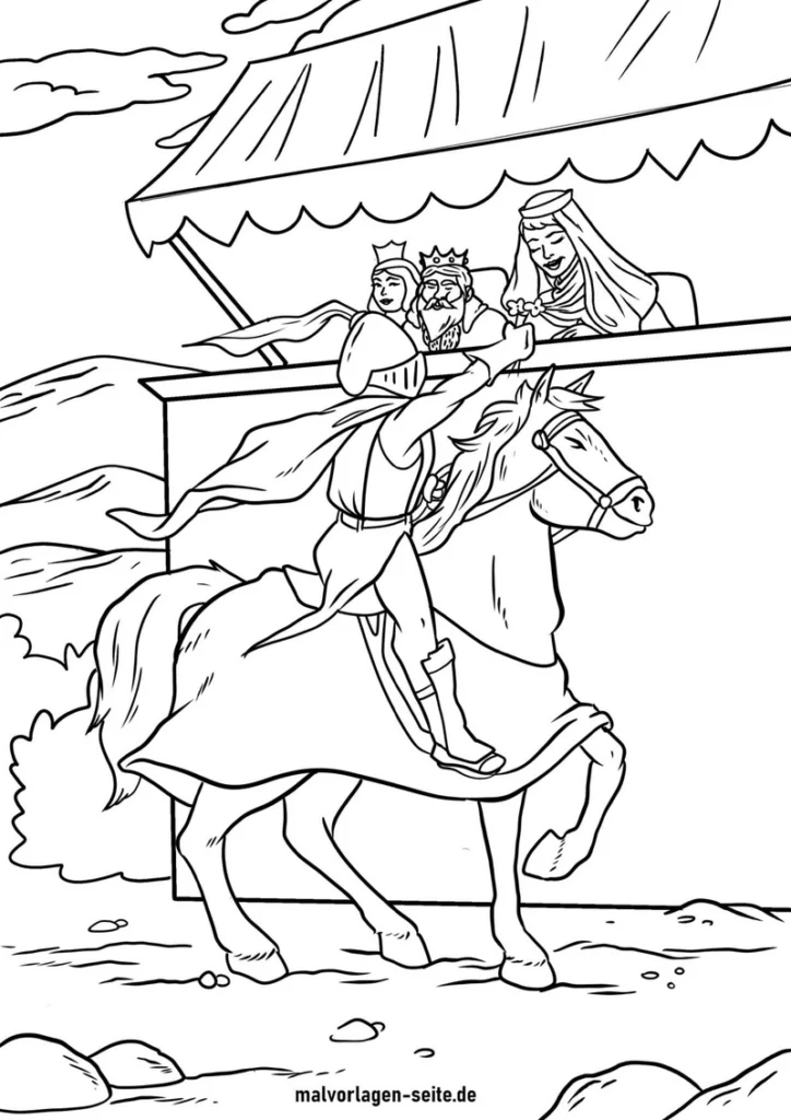 ritterturnier-mittelalter-mit-koenig-und-koenigin