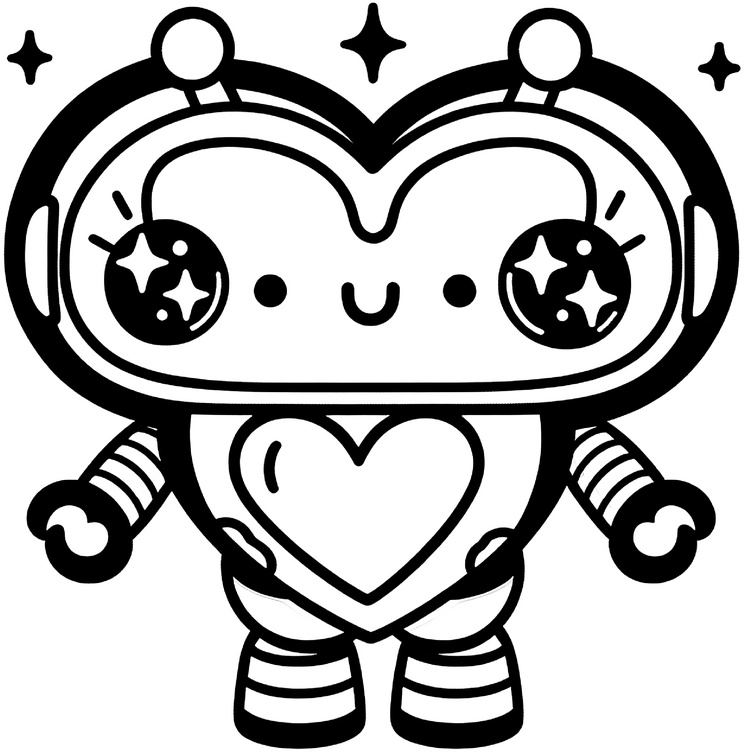 roboter-mit-herz-und-funkelnden-augen-malvorlage
