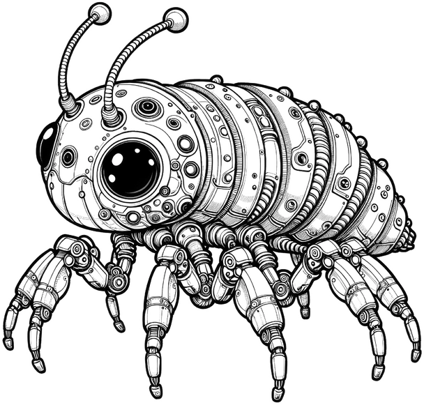 roboterhaftes-insekt-ausmalvorlage