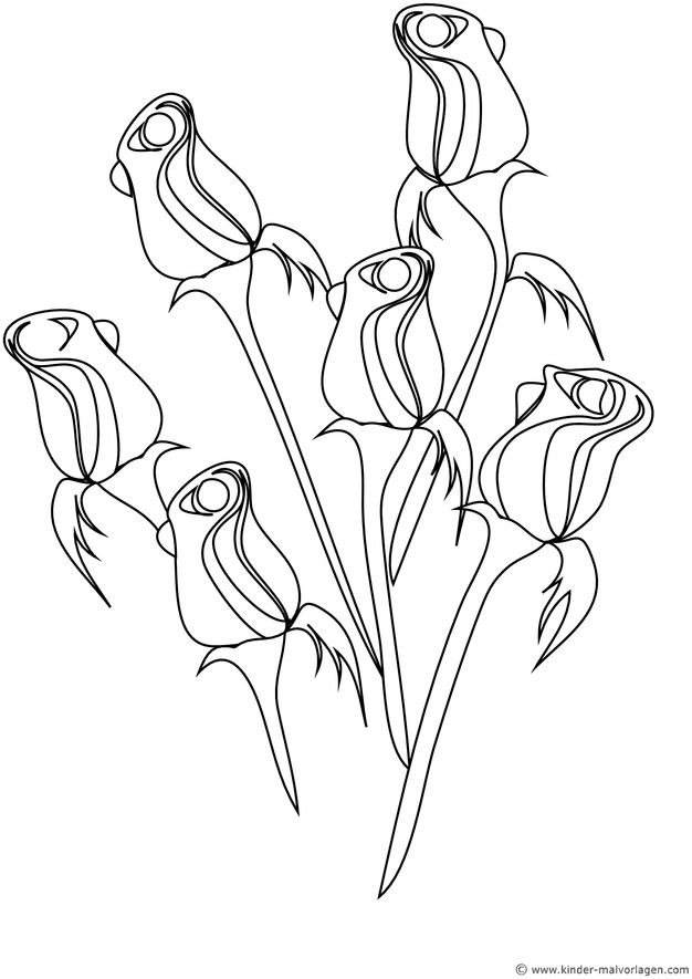 rosenstrauss-ausmalvorlage-garten-ideen