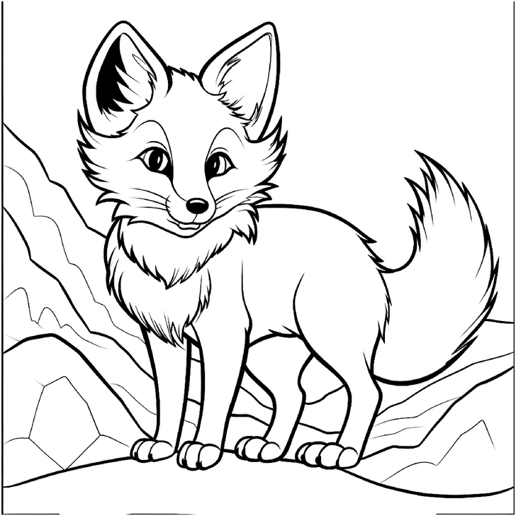 rotfuchs-in-der-natur-ausmalvorlage