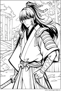 samurai-ausmalvorlage-bilder