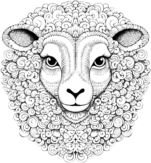 schaf-mit-lockigem-fell-malen-vorlage