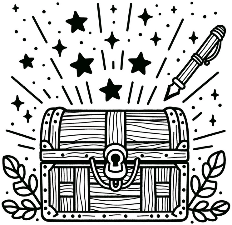 schatztruhe-mit-sternen-ausmalvorlage