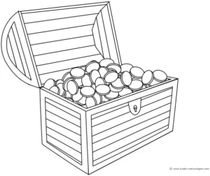 schatztruhe-voller-muenzen-ausmalvorlage