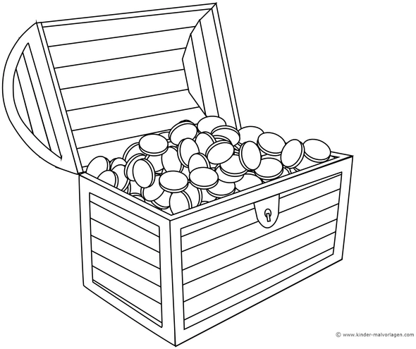 schatztruhe-voller-muenzen-ausmalvorlage