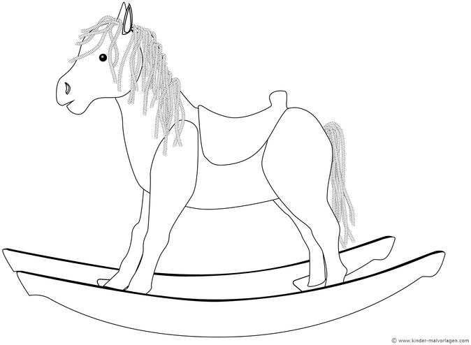 schaukelpferd-ausmalvorlage