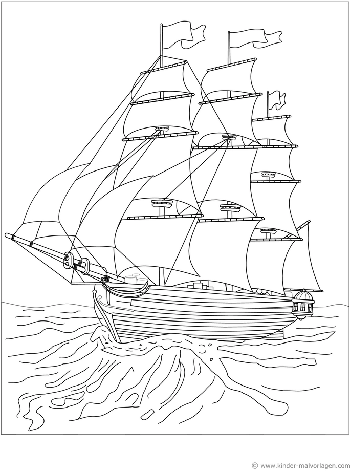 schiff-mit-grossen-segeln-ausmalvorlage