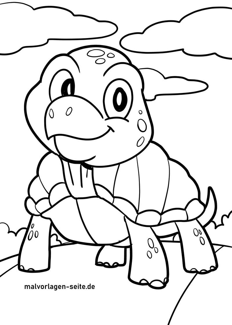 schildkroete-ausmalen-mit-freundlicher-landschaft