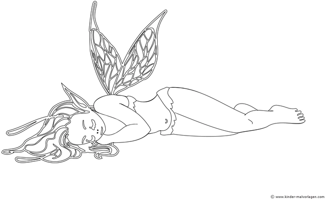 schlafende-elfe-malen-und-ausmalen