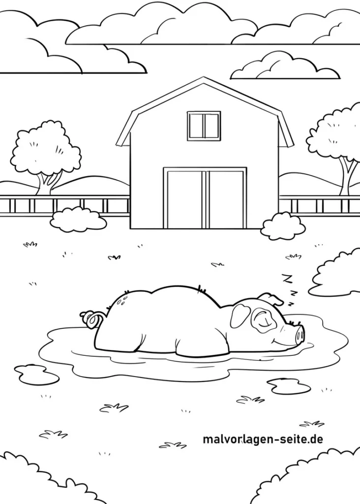 schlafendes-schwein-auf-dem-bauernhof