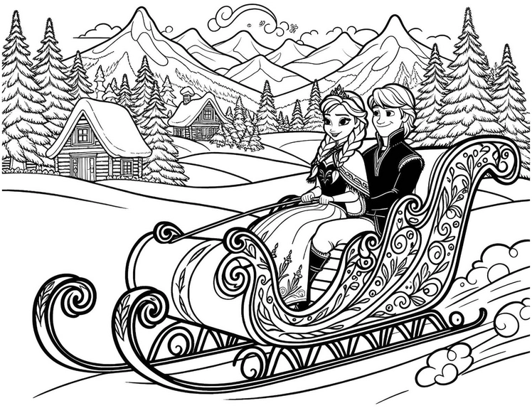 schlittenfahrt-im-winter-mit-fantasiefiguren