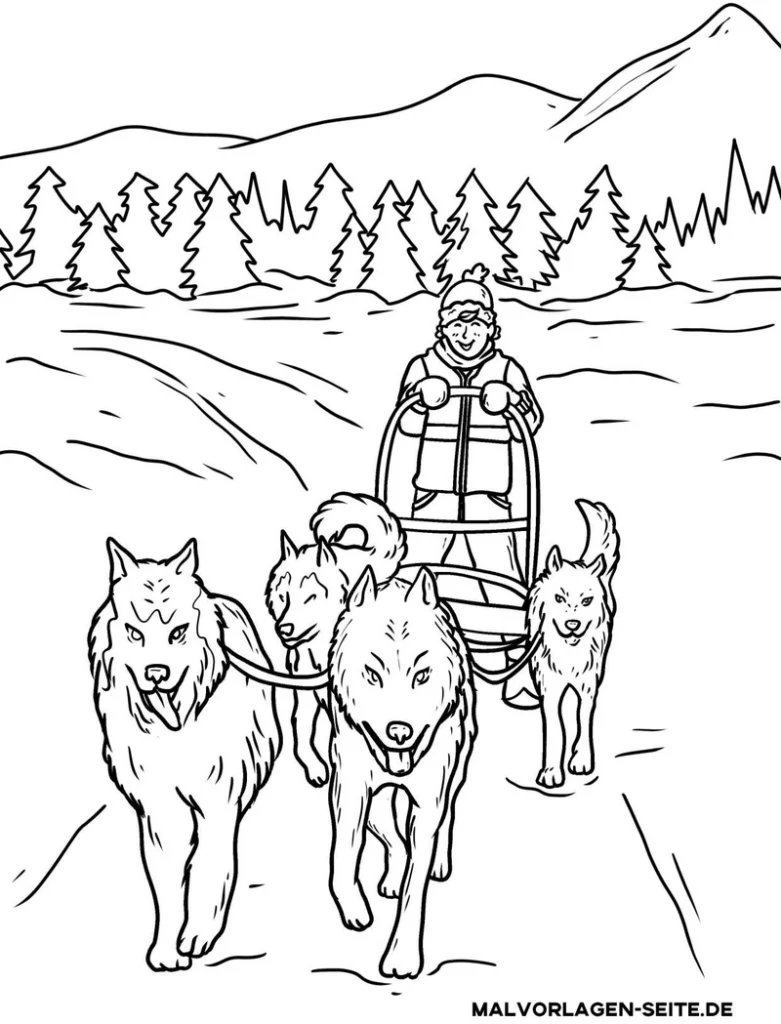 schlittenhunde-im-winter-malen