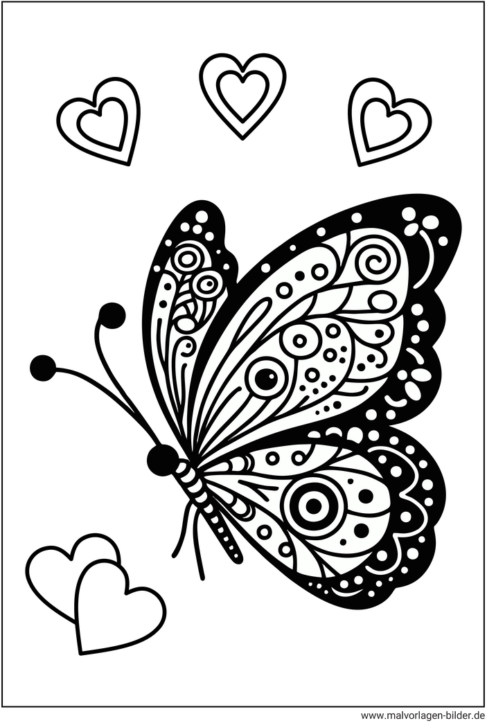 schmetterling-herzen-ausmalbild