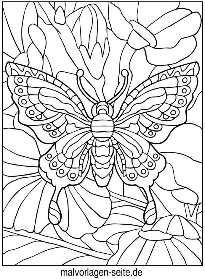 schmetterling-in-blumen-malen