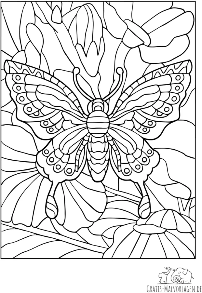 schmetterling-mit-blumen-ausmalvorlage