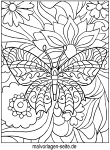 schmetterling-und-blumen-malvorlage