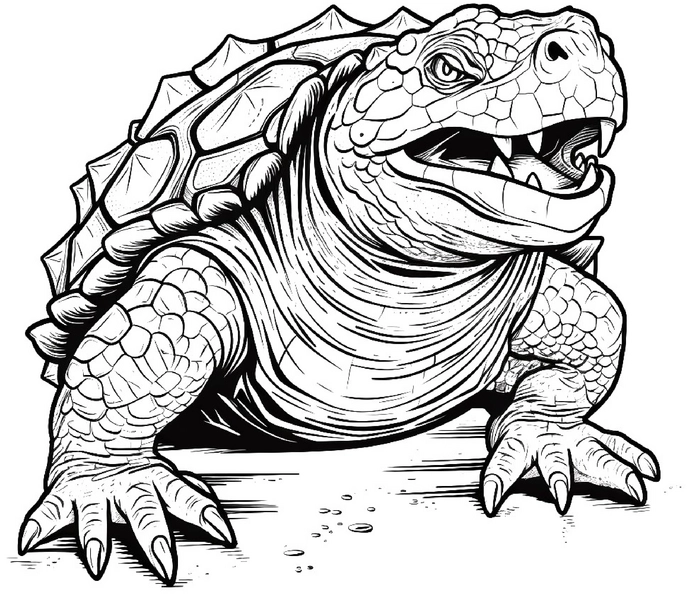 schnappschildkroete-ausmalvorlage-arten-und-fakten