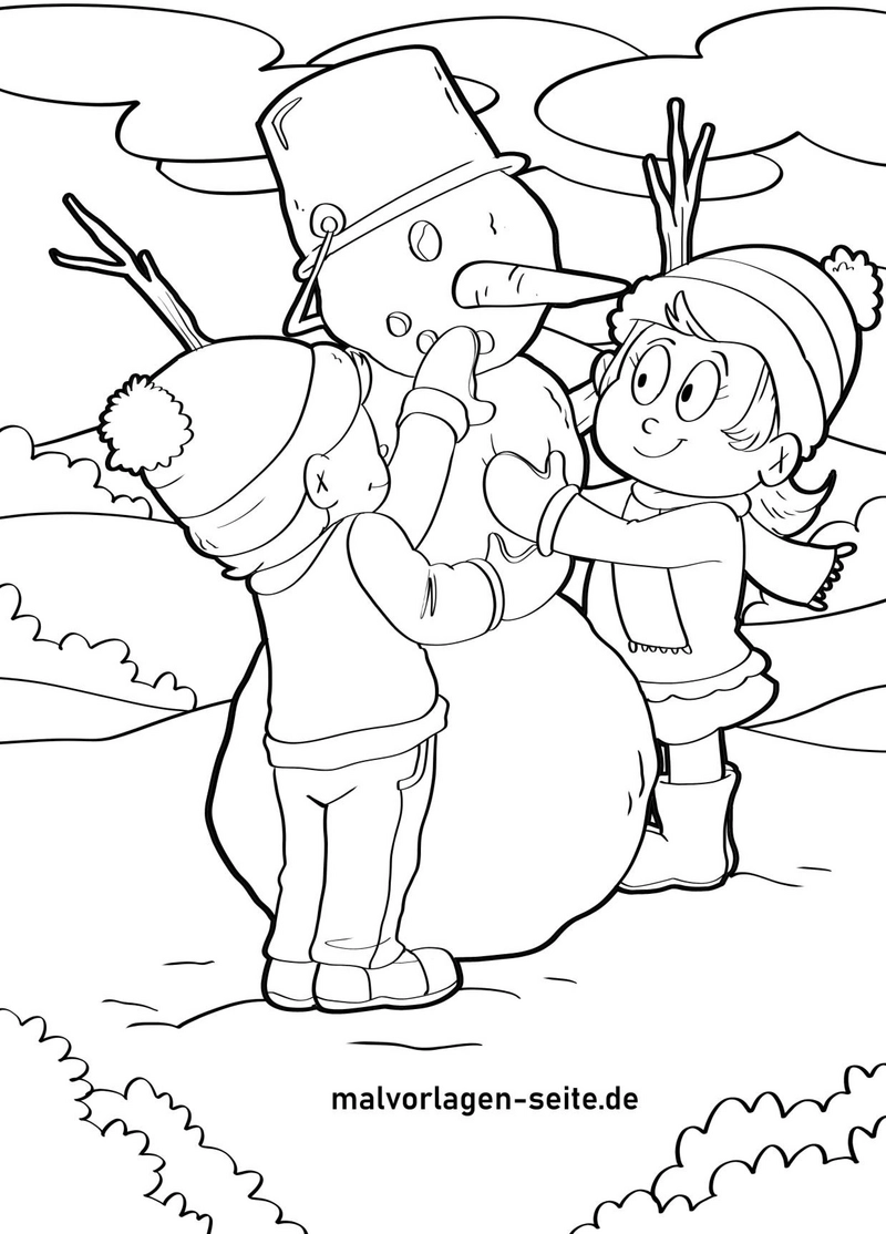 schneemann-bauen-mit-kindern-in-winterlandschaft