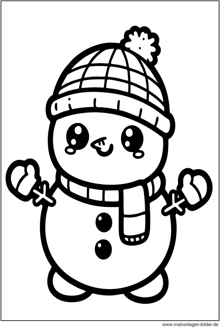 schneemann-mit-wintermuetze-und-schal