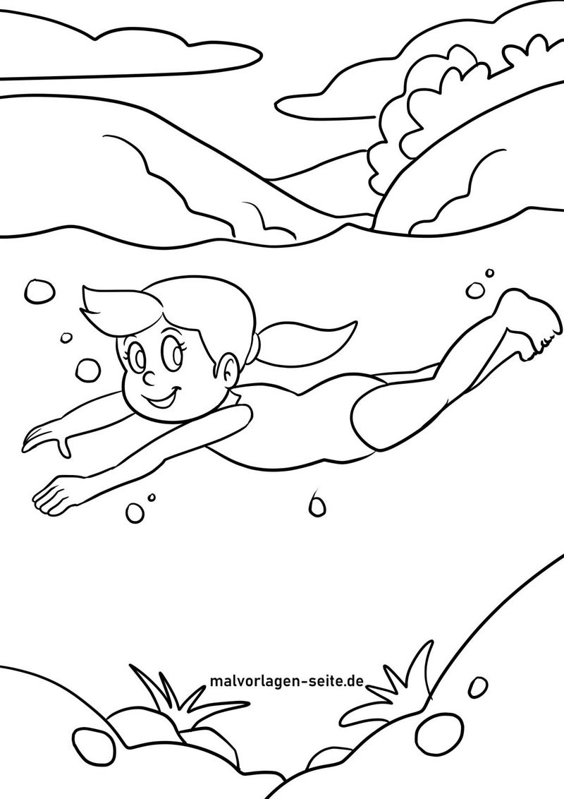 schwimmendes-maedchen-im-wasser-malen