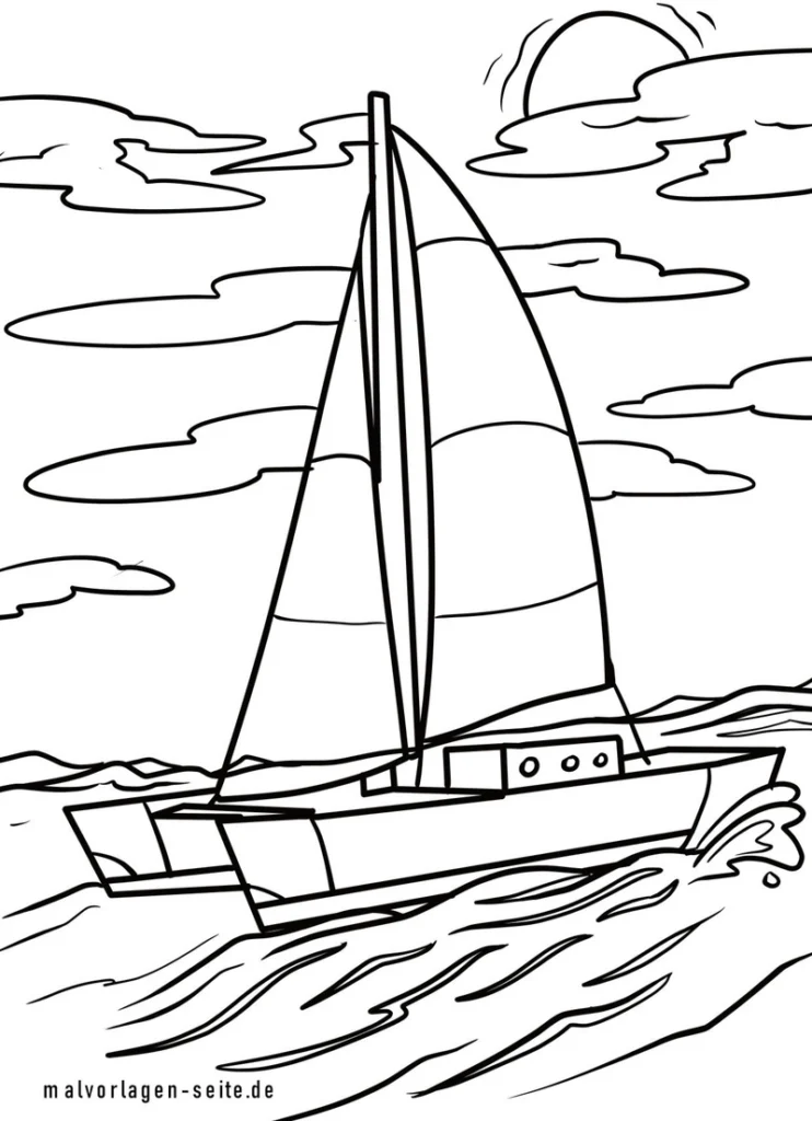 segelschiff-am-meer-ausmalvorlage
