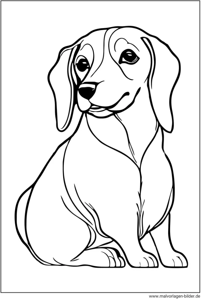 sitzender-hund-malvorlage