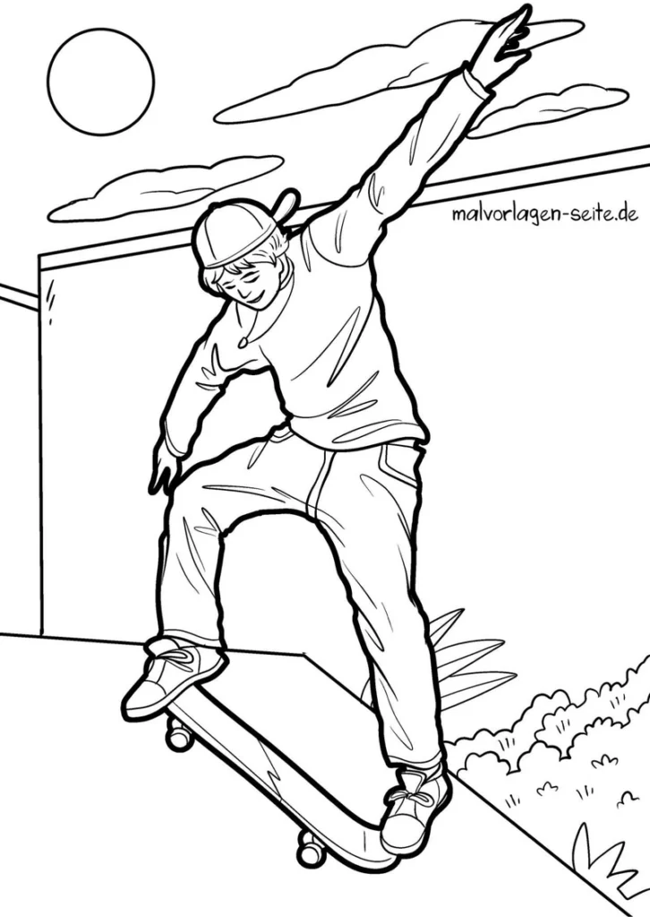 skateboarder-ausmalvorlage-kreative-ideen