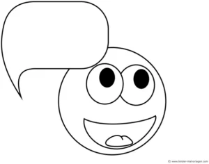 smiley-mit-sprechblase-ausmalvorlage