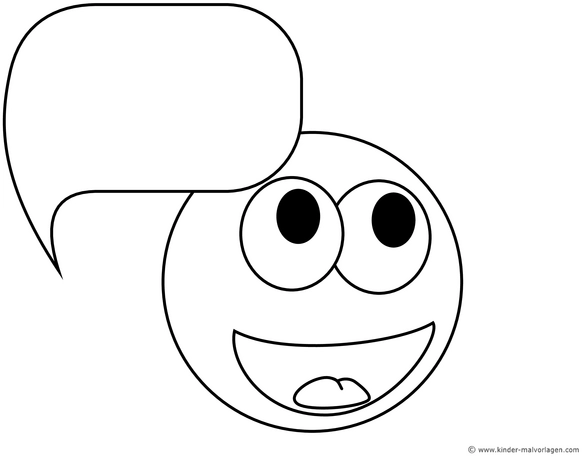 smiley-mit-sprechblase-ausmalvorlage