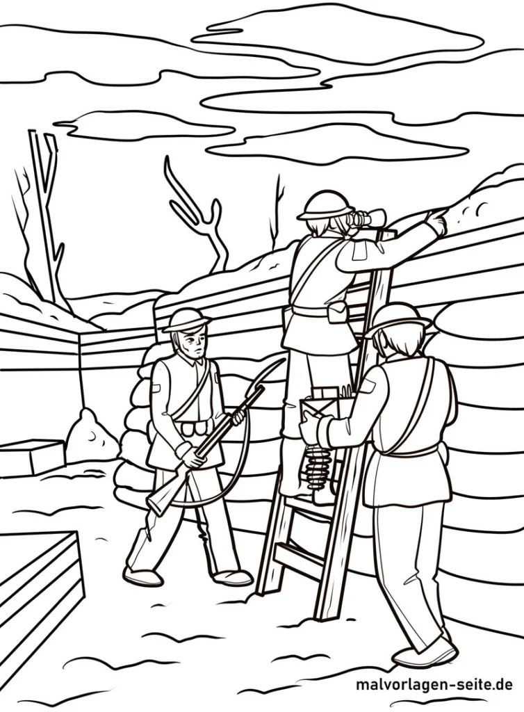 soldaten-im-schuetzengraben-malvorlage