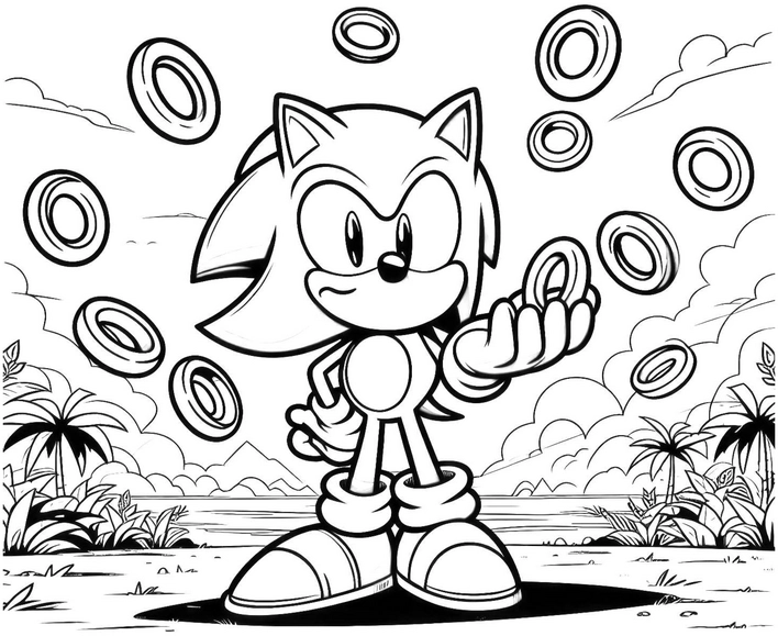 sonic-malvorlage-mit-ringen-und-tropischer-kulisse
