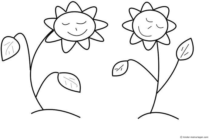 sonnenblumen-mit-gesichtern-ausmalen