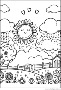sonnenlandschaft-ausmalvorlage-natur-erleben