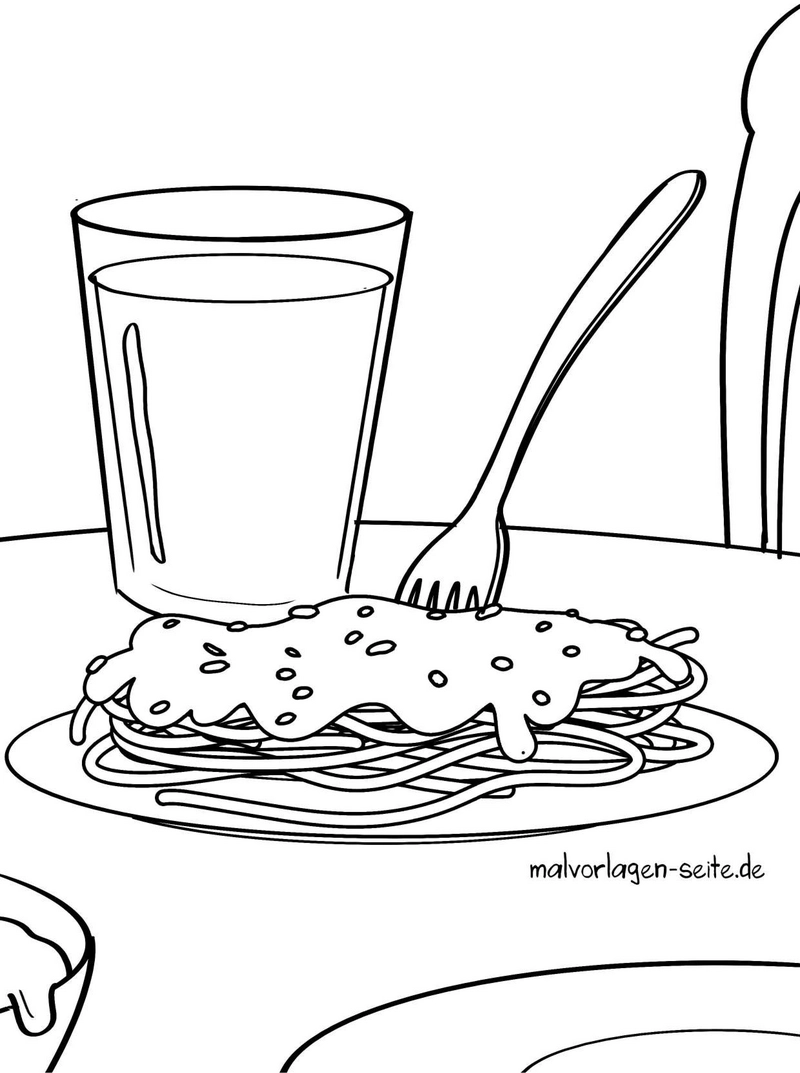 spaghetti-und-getraenk-ausmalvorlage