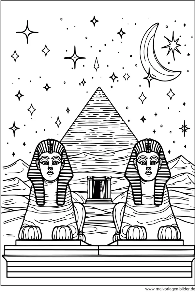 sphinx-und-pyramide-ausmalvorlage