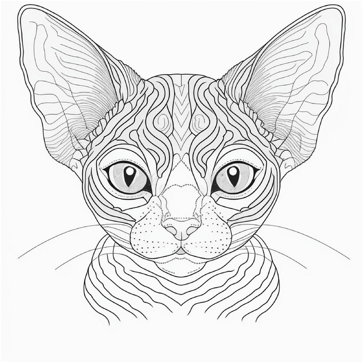 sphynx-katze-ausmalvorlage-mit-mustern